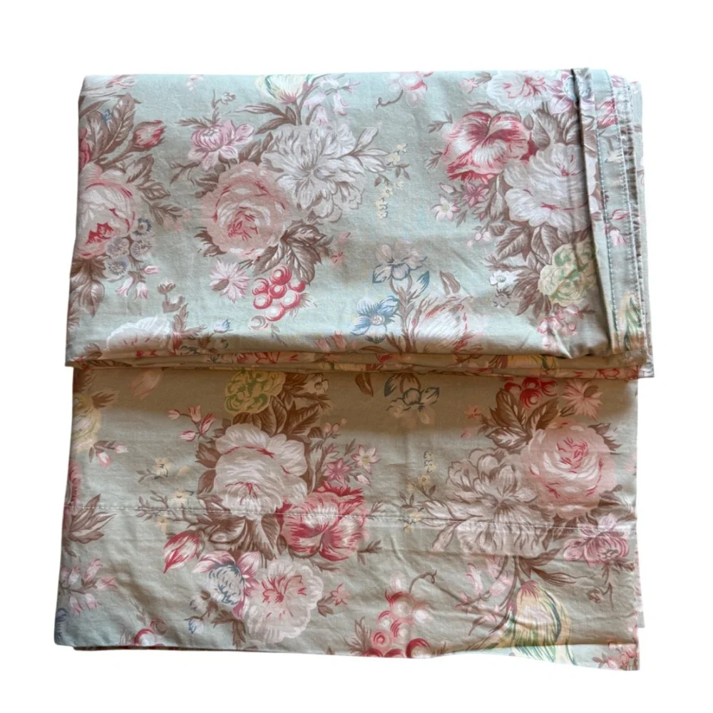 Vintage Ralph Lauren Charlotte Sage Green Cottagecore Floral Duvet Comforter
